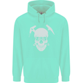 Rock Climbing Skull Mountain Climber Mens 80% Cotton Hoodie Peppermint