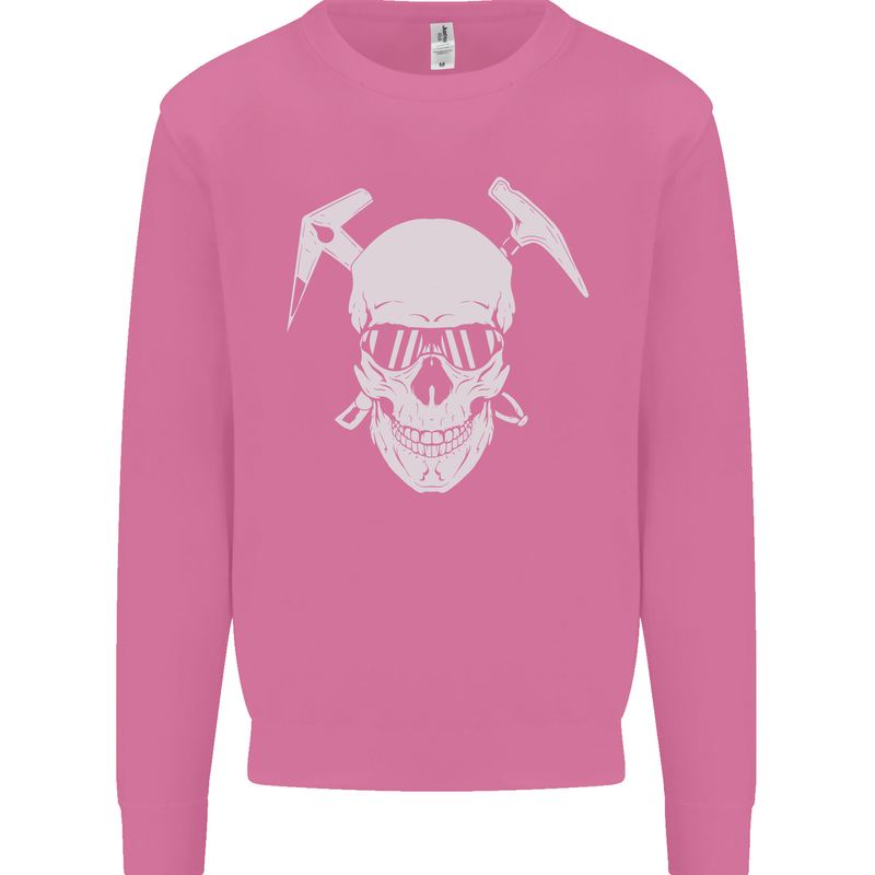 Rock Climbing Skull Mountain Climber Mens Sweatshirt Jumper Azalea