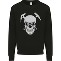 Rock Climbing Skull Mountain Climber Mens Sweatshirt Jumper Black