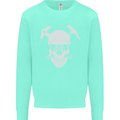 Rock Climbing Skull Mountain Climber Mens Sweatshirt Jumper Peppermint