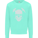 Rock Climbing Skull Mountain Climber Mens Sweatshirt Jumper Peppermint