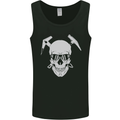 Rock Climbing Skull Mountain Climber Mens Vest Tank Top Black