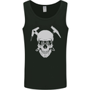 Rock Climbing Skull Mountain Climber Mens Vest Tank Top Black