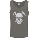 Rock Climbing Skull Mountain Climber Mens Vest Tank Top Charcoal