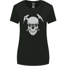 Rock Climbing Skull Mountain Climber Womens Wider Cut T-Shirt Black