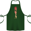 Rock Climbing There's No Limit Climber Cotton Apron 100% Organic Forest Green
