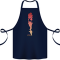 Rock Climbing There's No Limit Climber Cotton Apron 100% Organic Navy Blue