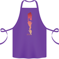 Rock Climbing There's No Limit Climber Cotton Apron 100% Organic Purple