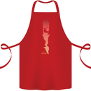 Rock Climbing There's No Limit Climber Cotton Apron 100% Organic Red