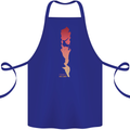 Rock Climbing There's No Limit Climber Cotton Apron 100% Organic Royal Blue