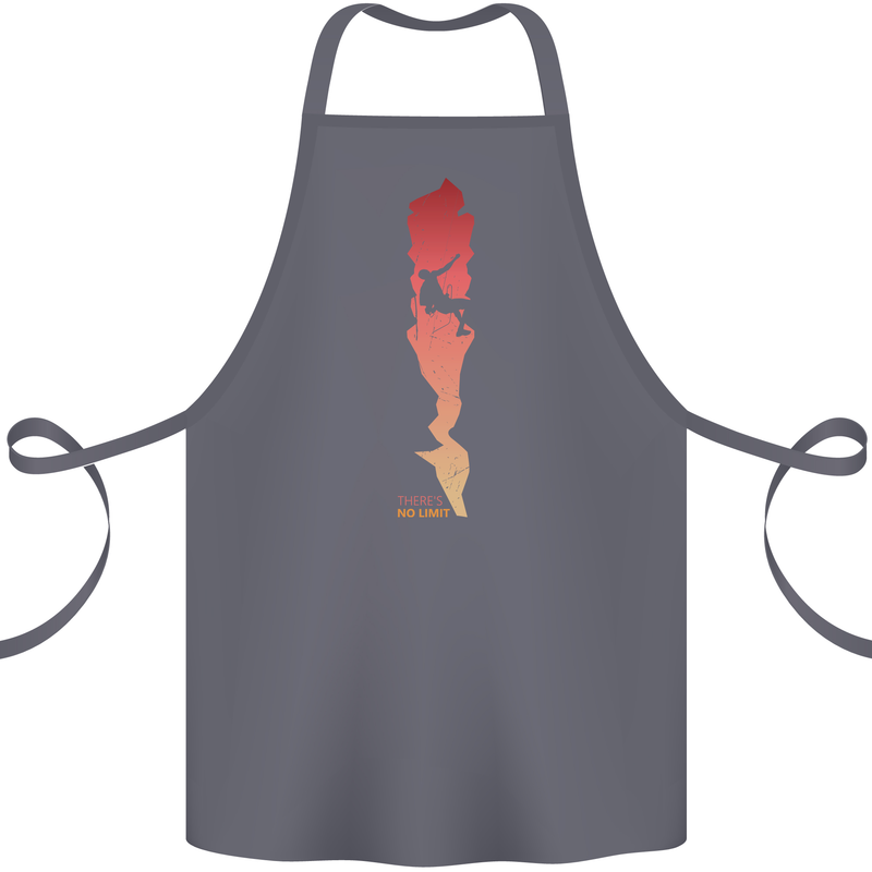 Rock Climbing There's No Limit Climber Cotton Apron 100% Organic Steel