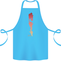 Rock Climbing There's No Limit Climber Cotton Apron 100% Organic Turquoise