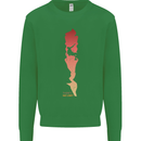 Rock Climbing There's No Limit Climber Kids Sweatshirt Jumper Irish Green