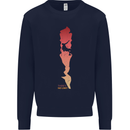 Rock Climbing There's No Limit Climber Kids Sweatshirt Jumper Navy Blue