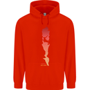 Rock Climbing There's No Limit Climber Mens 80% Cotton Hoodie Bright Red