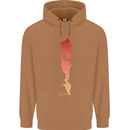Rock Climbing There's No Limit Climber Mens 80% Cotton Hoodie Caramel Latte