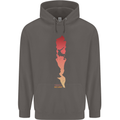 Rock Climbing There's No Limit Climber Mens 80% Cotton Hoodie Charcoal