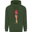 Rock Climbing There's No Limit Climber Mens 80% Cotton Hoodie Forest Green