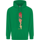 Rock Climbing There's No Limit Climber Mens 80% Cotton Hoodie Irish Green