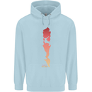 Rock Climbing There's No Limit Climber Mens 80% Cotton Hoodie Light Blue
