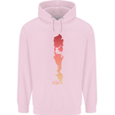 Rock Climbing There's No Limit Climber Mens 80% Cotton Hoodie Light Pink