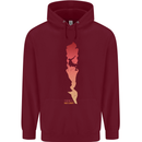 Rock Climbing There's No Limit Climber Mens 80% Cotton Hoodie Maroon