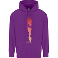 Rock Climbing There's No Limit Climber Mens 80% Cotton Hoodie Purple