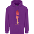 Rock Climbing There's No Limit Climber Mens 80% Cotton Hoodie Purple