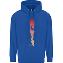 Rock Climbing There's No Limit Climber Mens 80% Cotton Hoodie Royal Blue
