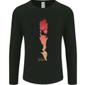 Rock Climbing There's No Limit Climber Mens Long Sleeve T-Shirt Black