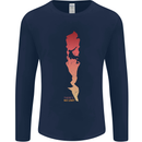 Rock Climbing There's No Limit Climber Mens Long Sleeve T-Shirt Navy Blue