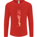 Rock Climbing There's No Limit Climber Mens Long Sleeve T-Shirt Red