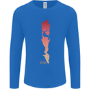 Rock Climbing There's No Limit Climber Mens Long Sleeve T-Shirt Royal Blue