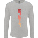 Rock Climbing There's No Limit Climber Mens Long Sleeve T-Shirt Sports Grey