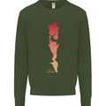 Rock Climbing There's No Limit Climber Mens Sweatshirt Jumper Forest Green
