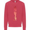 Rock Climbing There's No Limit Climber Mens Sweatshirt Jumper Heliconia