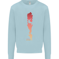 Rock Climbing There's No Limit Climber Mens Sweatshirt Jumper Light Blue