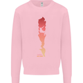 Rock Climbing There's No Limit Climber Mens Sweatshirt Jumper Light Pink