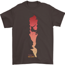 Rock Climbing There's No Limit Climber Mens T-Shirt Cotton Gildan Dark Chocolate