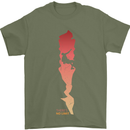 Rock Climbing There's No Limit Climber Mens T-Shirt Cotton Gildan Military Green