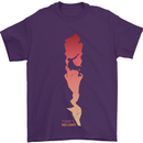 Rock Climbing There's No Limit Climber Mens T-Shirt Cotton Gildan Purple