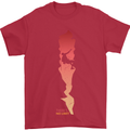 Rock Climbing There's No Limit Climber Mens T-Shirt Cotton Gildan Red