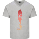 Rock Climbing There's No Limit Climber Mens V-Neck Cotton T-Shirt Sports Grey