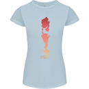 Rock Climbing There's No Limit Climber Womens Petite Cut T-Shirt Light Blue