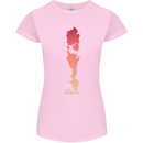 Rock Climbing There's No Limit Climber Womens Petite Cut T-Shirt Light Pink