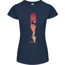 Rock Climbing There's No Limit Climber Womens Petite Cut T-Shirt Navy Blue