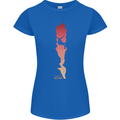 Rock Climbing There's No Limit Climber Womens Petite Cut T-Shirt Royal Blue