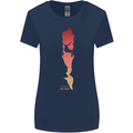 Rock Climbing There's No Limit Climber Womens Wider Cut T-Shirt Navy Blue
