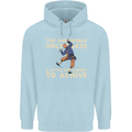 Rock Climbing the Impossible Funny Climber Childrens Kids Hoodie Light Blue