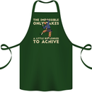 Rock Climbing the Impossible Funny Climber Cotton Apron 100% Organic Forest Green